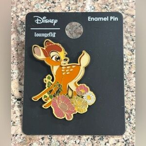 Disney Loungefly Pin Bambi & Spring Flowers Chibi Floral Enamel Trading